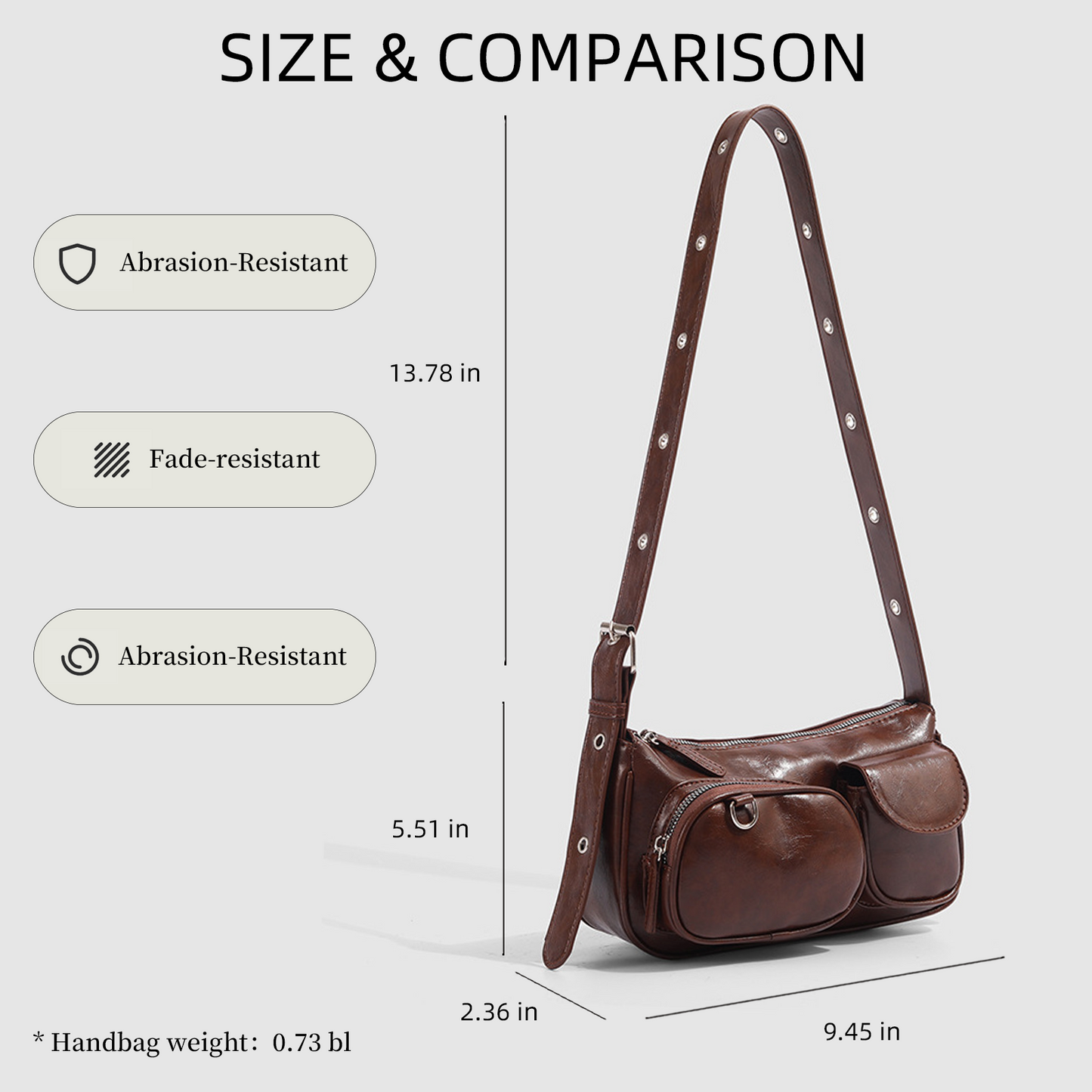 Xpurse Vintage Texture Commuter Handbag Crossbody Bag