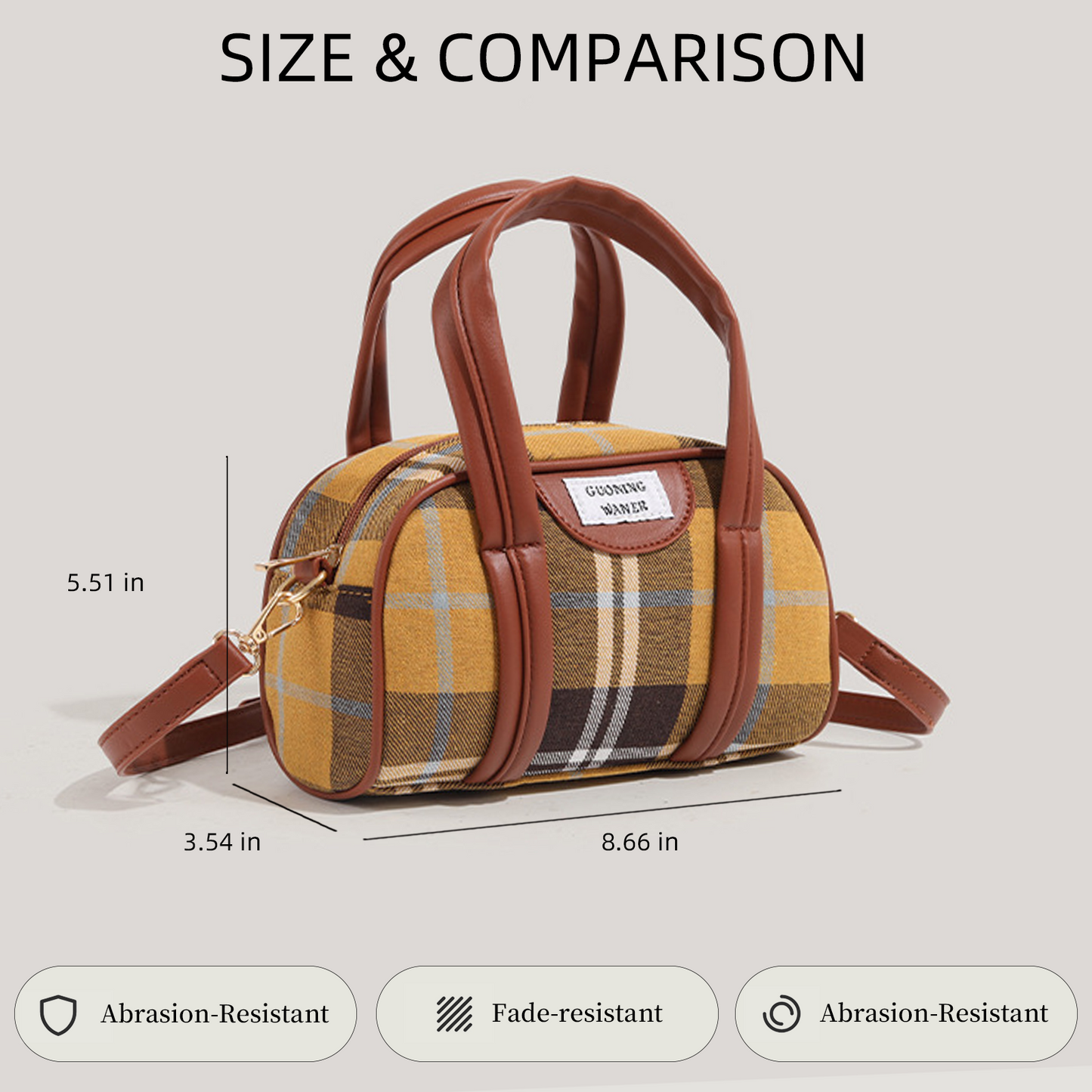 Xpurse Fairy-Tale Style Cute Plaid Handbag Crossbody Bag