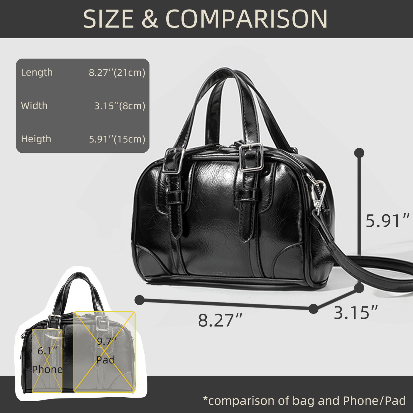 Xpurse Women's Multi-Pocket Retro Small Square Bag