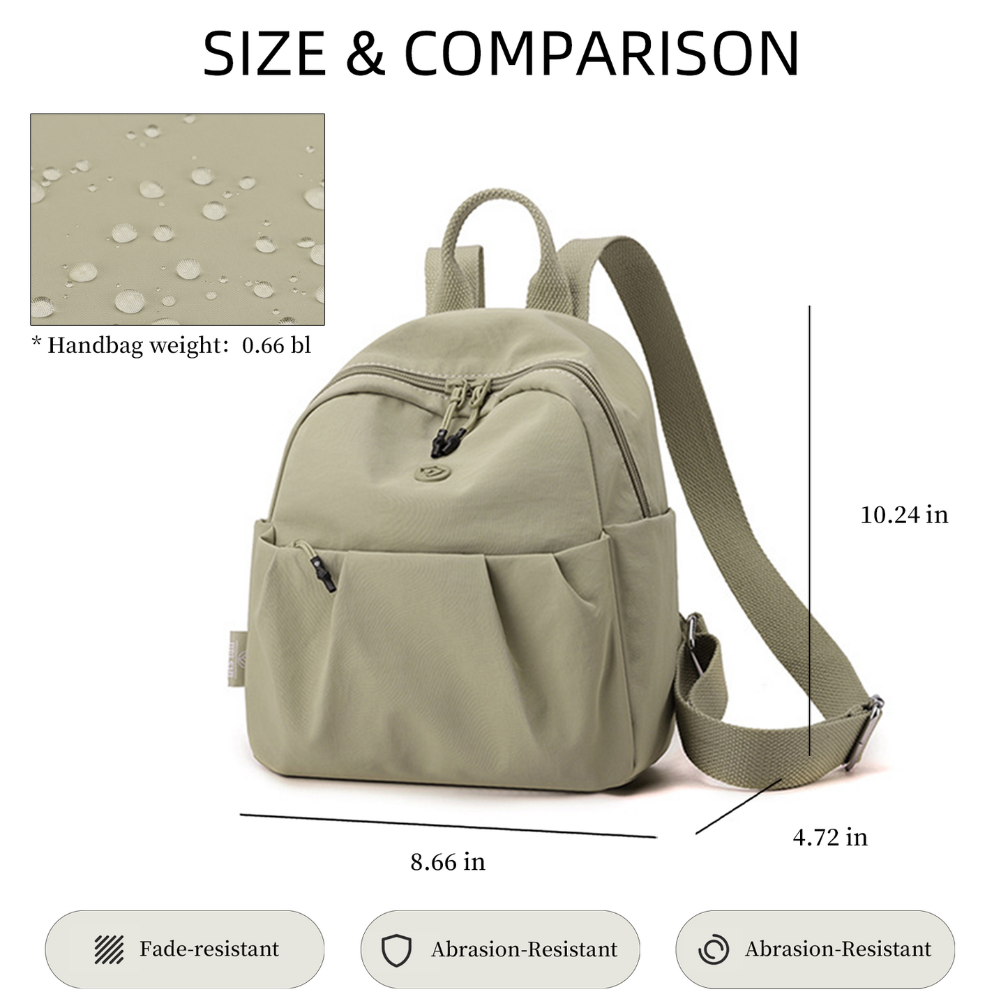 Xpurse Solid Color Simple Multifunctional Backpack
