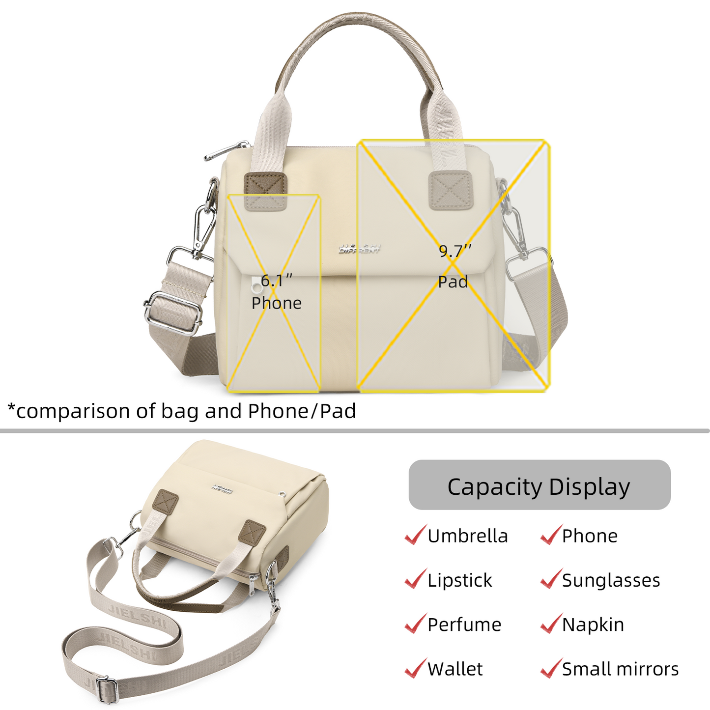 Xpurse Simple Commuter Multi-Functional Crossbody Bag