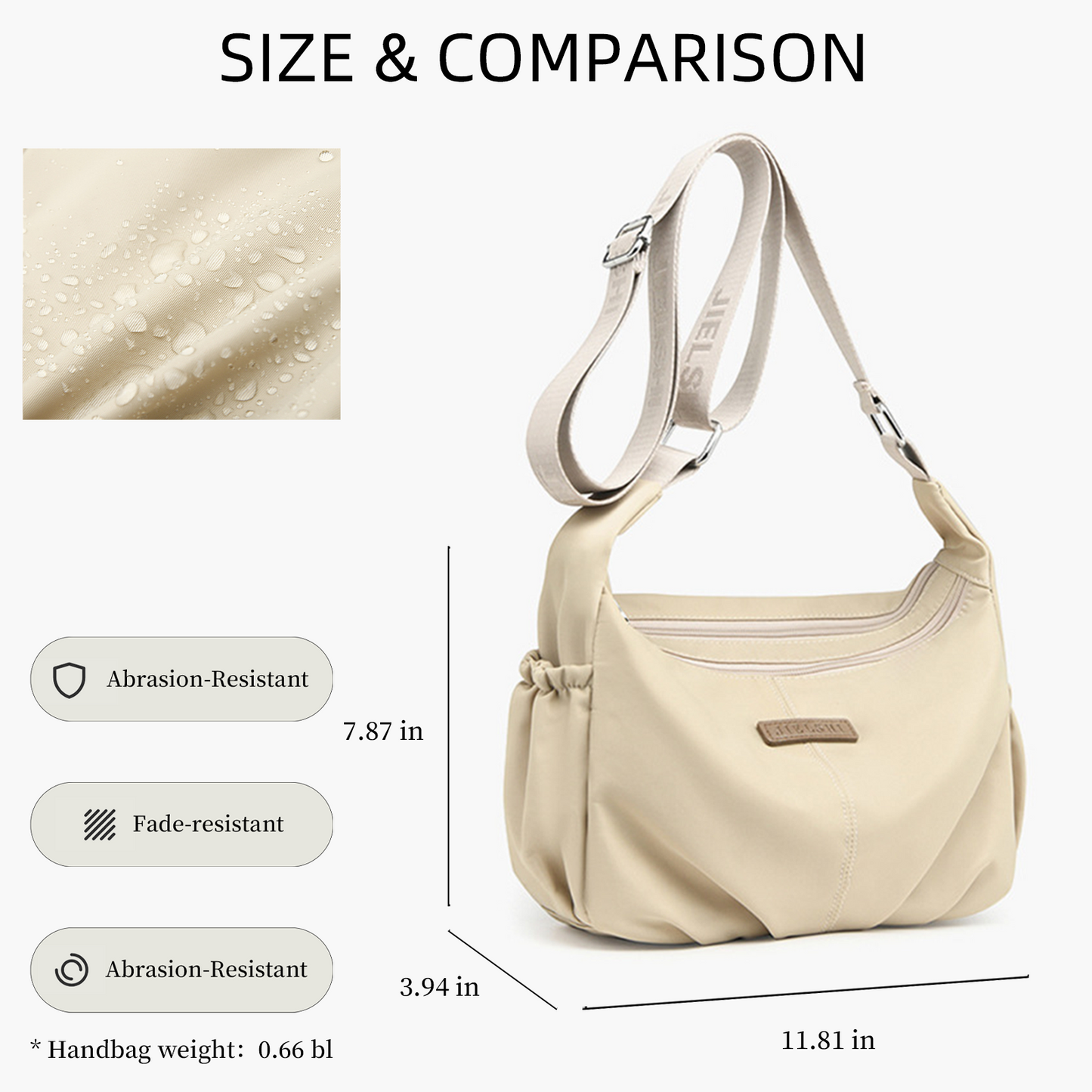 Xpurse Casual Nylon Shopping Crossbody Bag