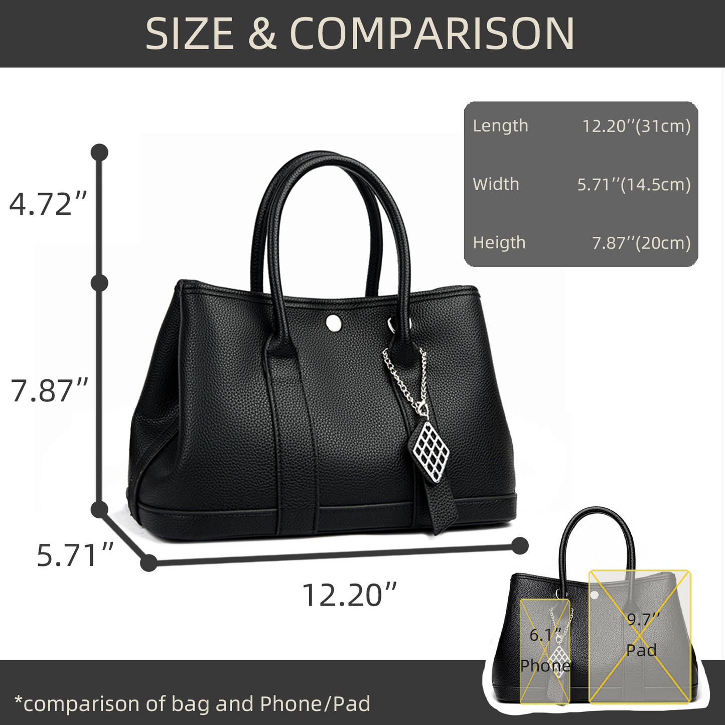 Xpurse Women's Large-Capacity Shoulder Bag, Casual Handbag