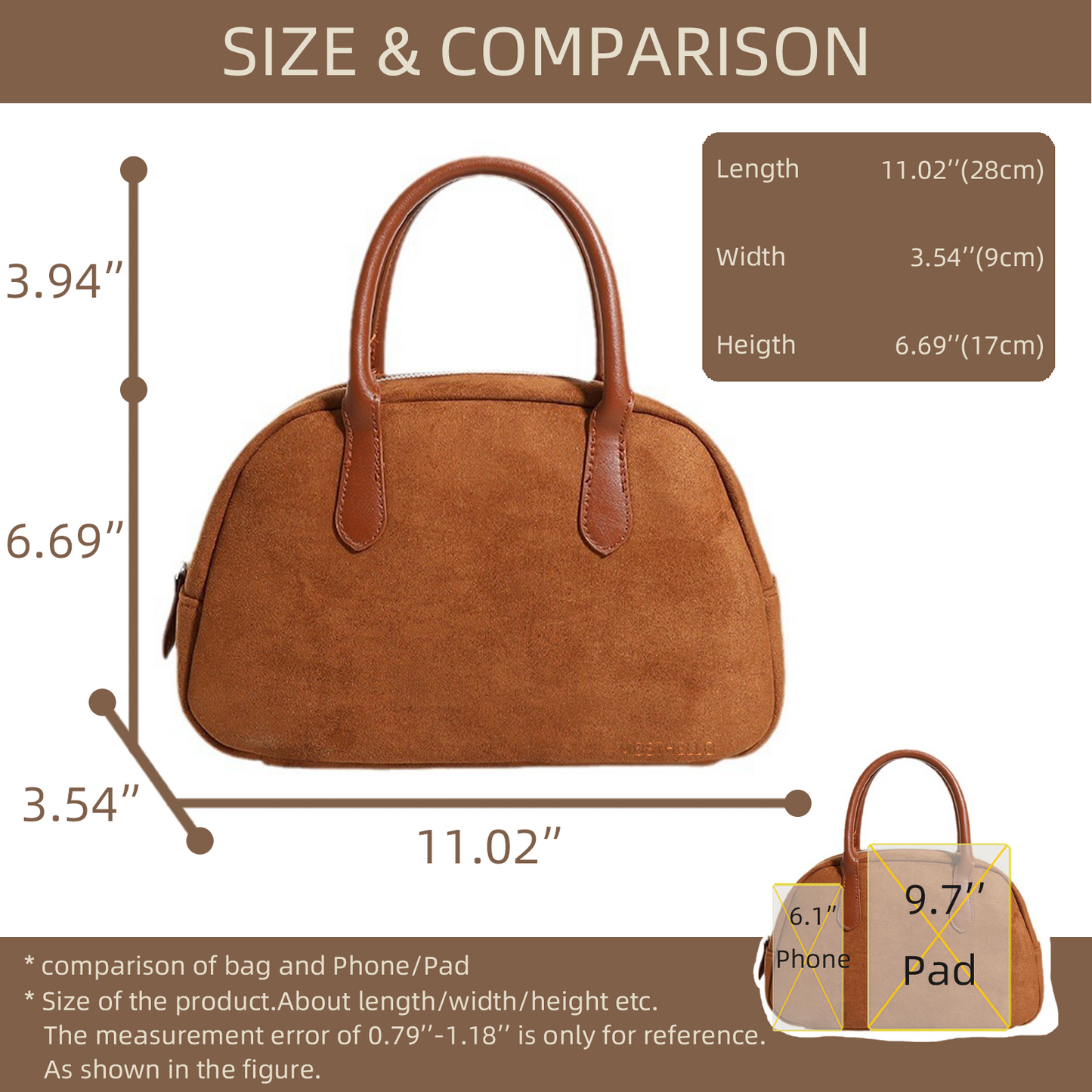 Xpurse Women's Minimalist Handbag, Vintage Underarm Bag