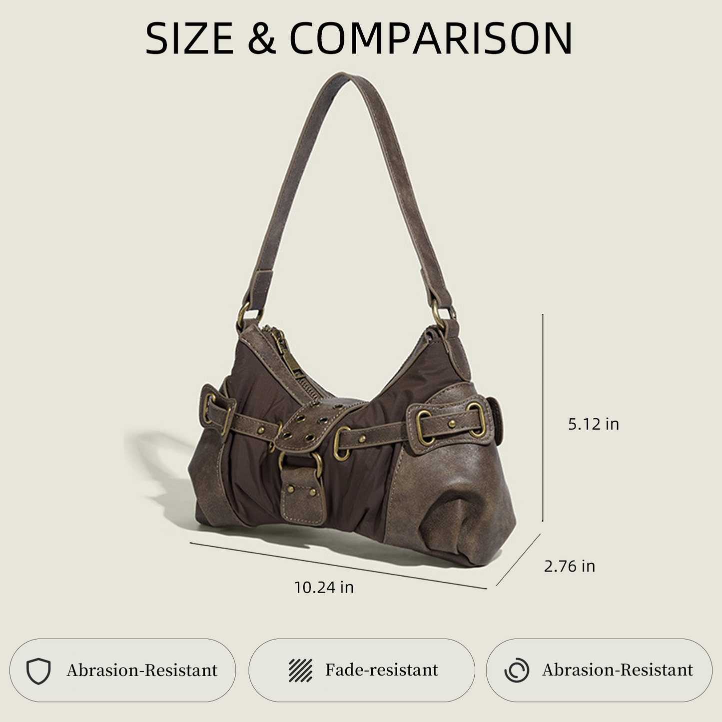 Xpurse Wasteland-Style Vintage Armpit Shoulder Bag