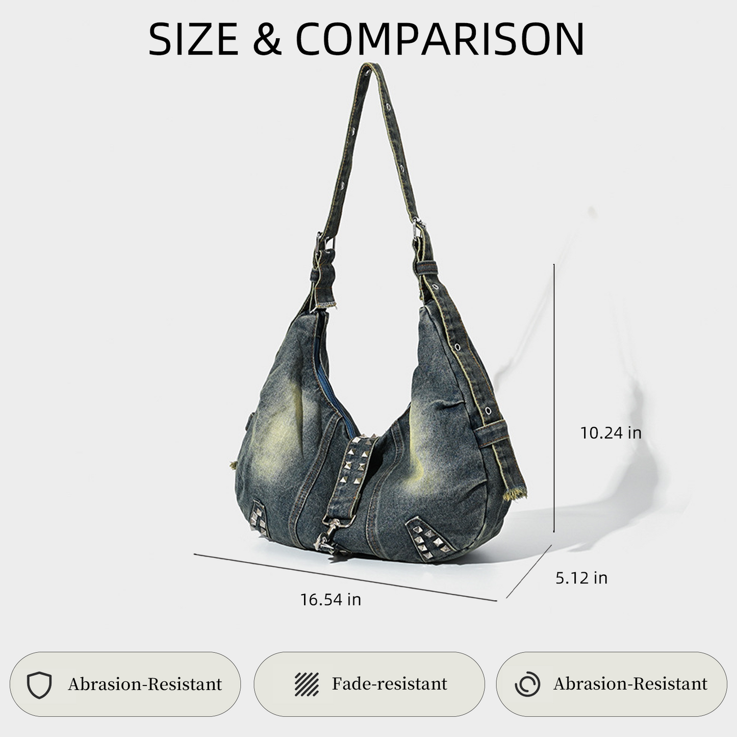 Xpurse Women's Commuter Denim Shoulder Bag