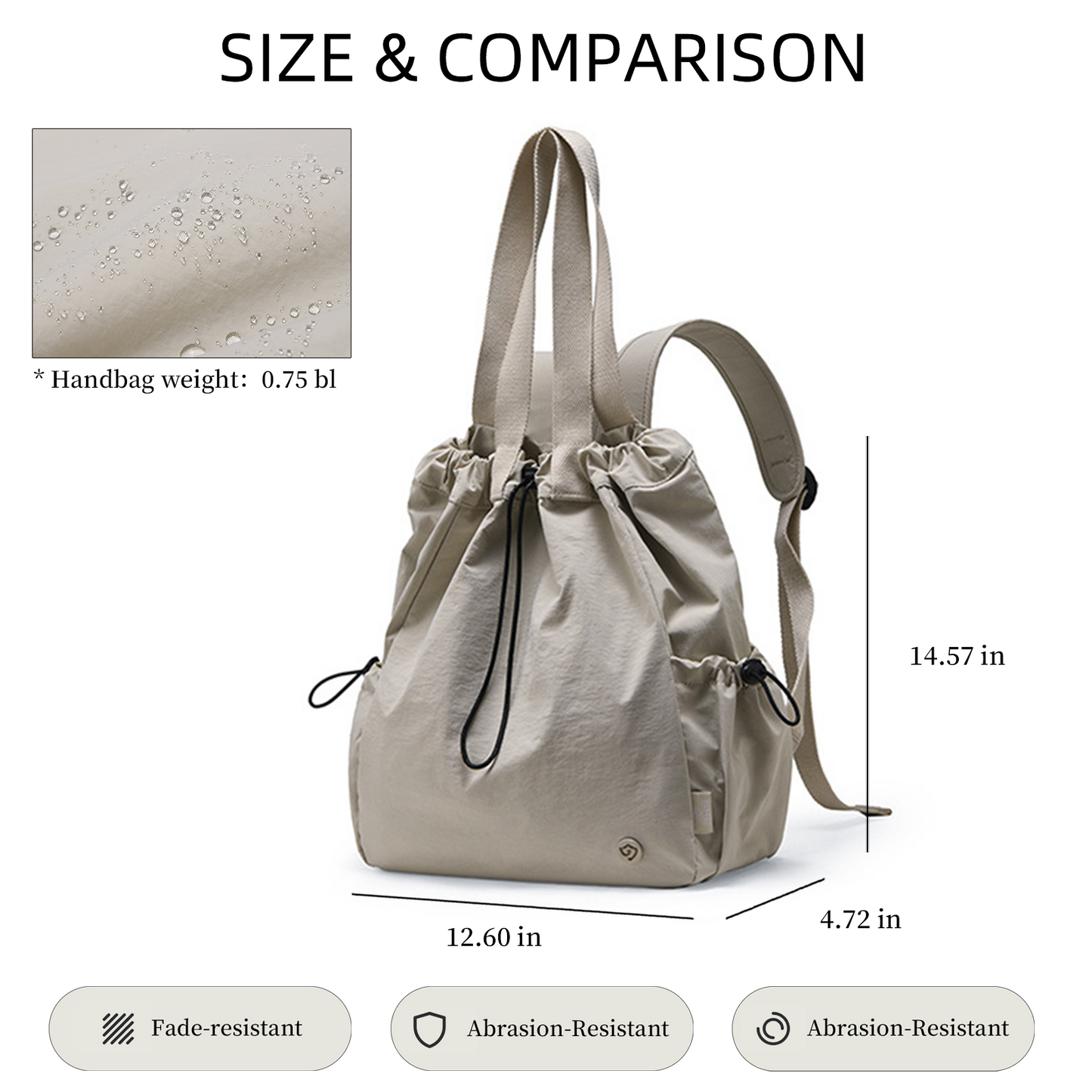 Xpurse Drawstring Nylon Casual Backpack