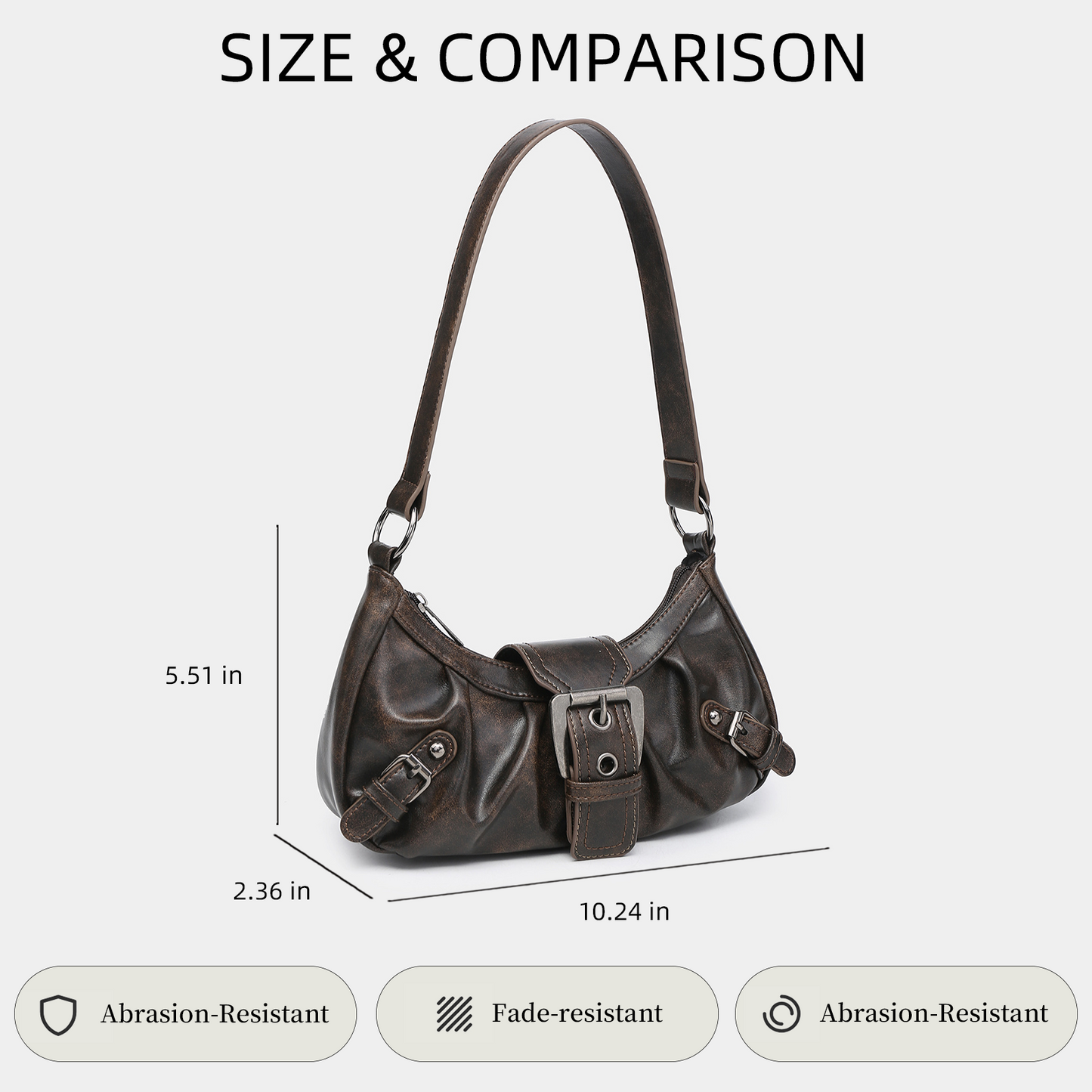 Xpurse Vintage Shoulder Bag Riding Style Underarm Bag