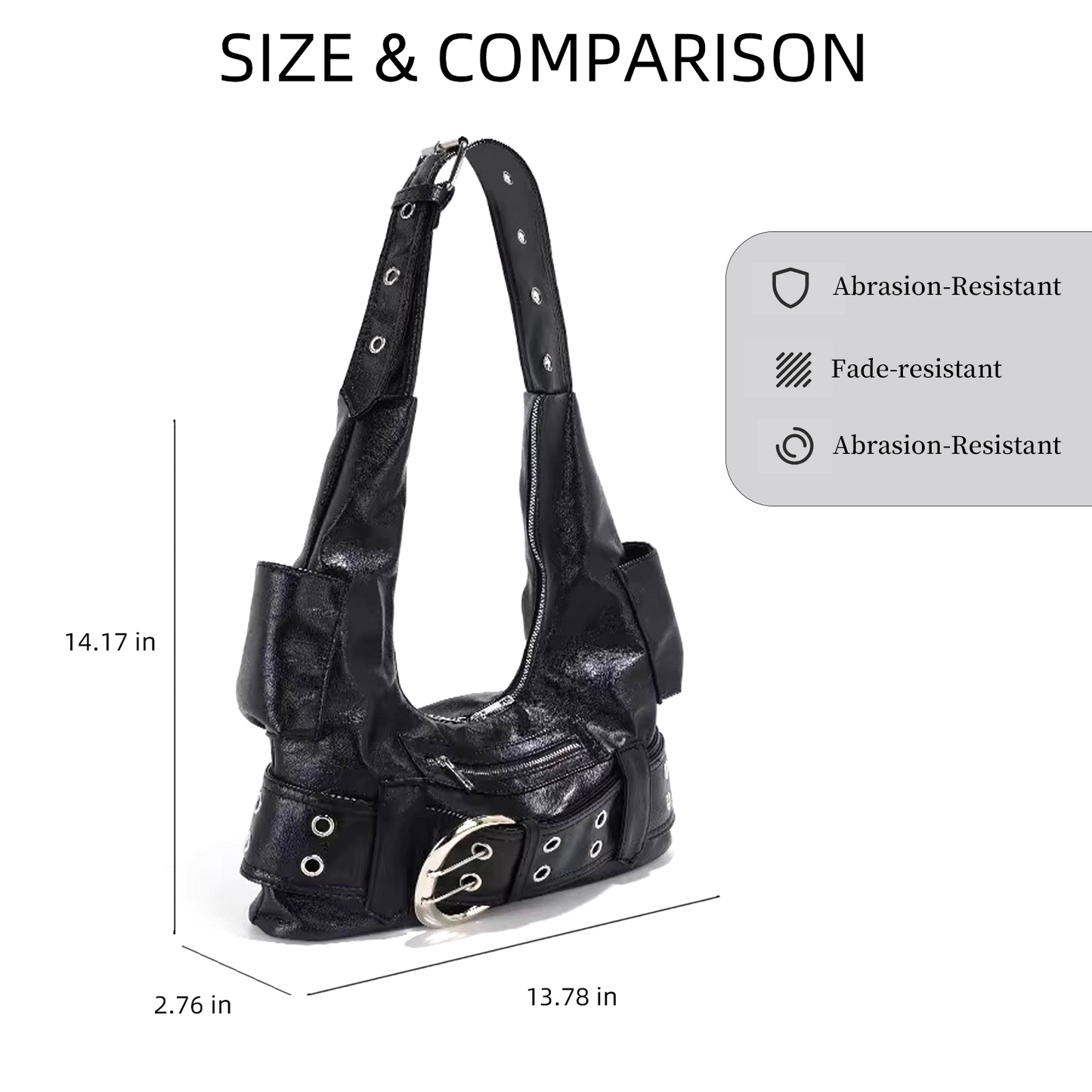 Xpurse Biker Vintage Shoulder Armpit Bag