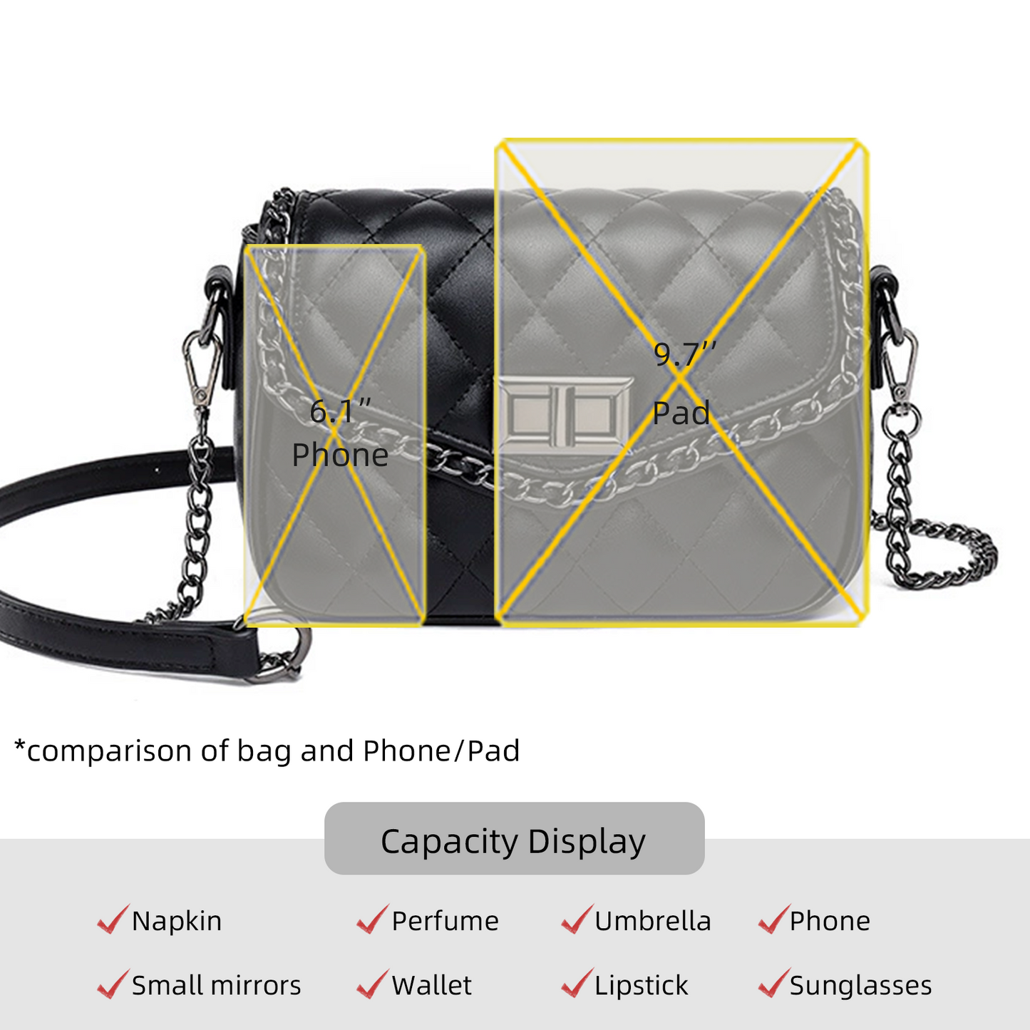 Xpurse Women's Fashion Shopping Casual Crossbody Bag