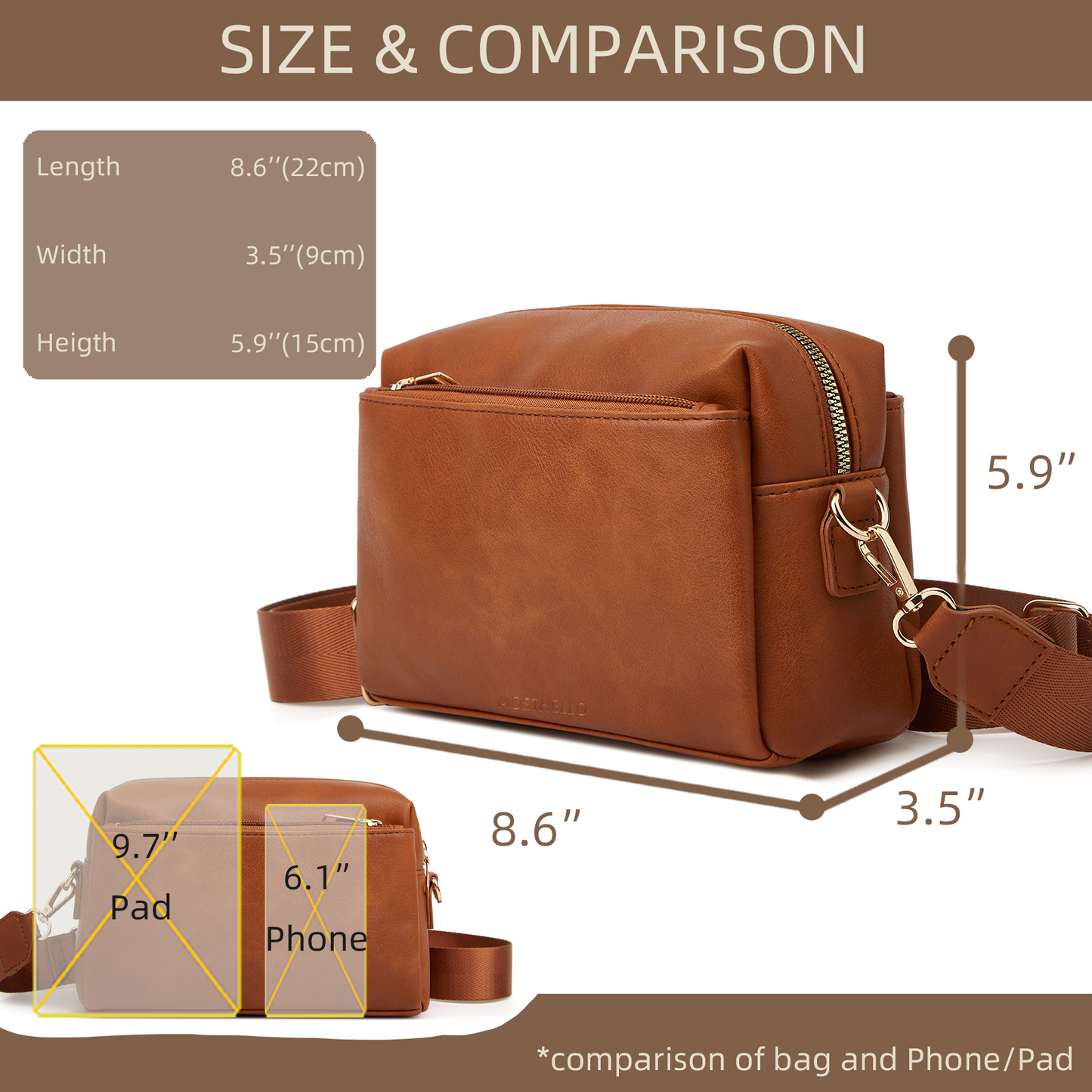 Xpurse Women's Minimalist Square Armpit Bag