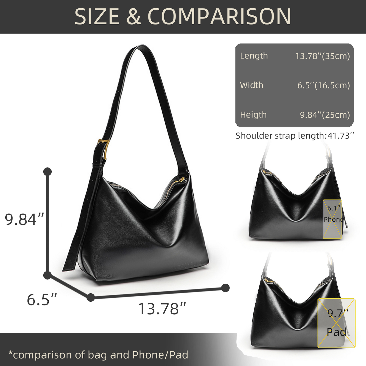 Xpurse Women's Shoulder Bag, Minimalist Style Underarm Bag, PU Crossbody Bag