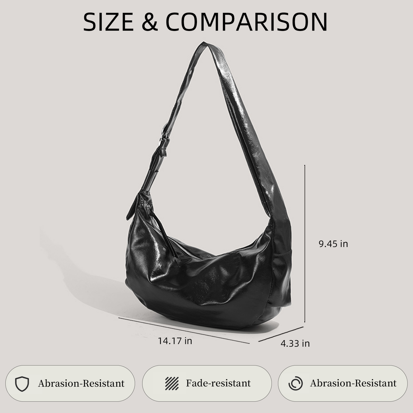 Xpurse Stylish Solid Color Casual Shopping Handbag