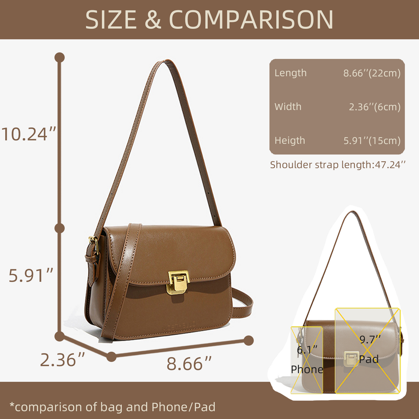 Xpurse Women's Casual Shoulder Bag Is Simple, Shopping PU Crossbody Bag