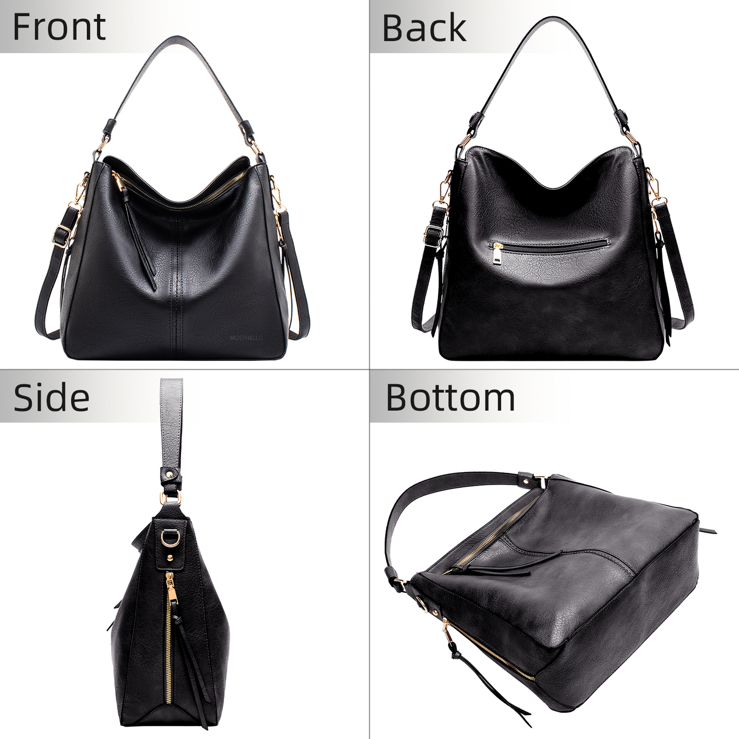 Xpurse Women's Shoulder Bag Fashion Large Capacity Simple PU Tote Bag, Shopping Casual Tote Bag, Crossbody Adjustable Large Bag