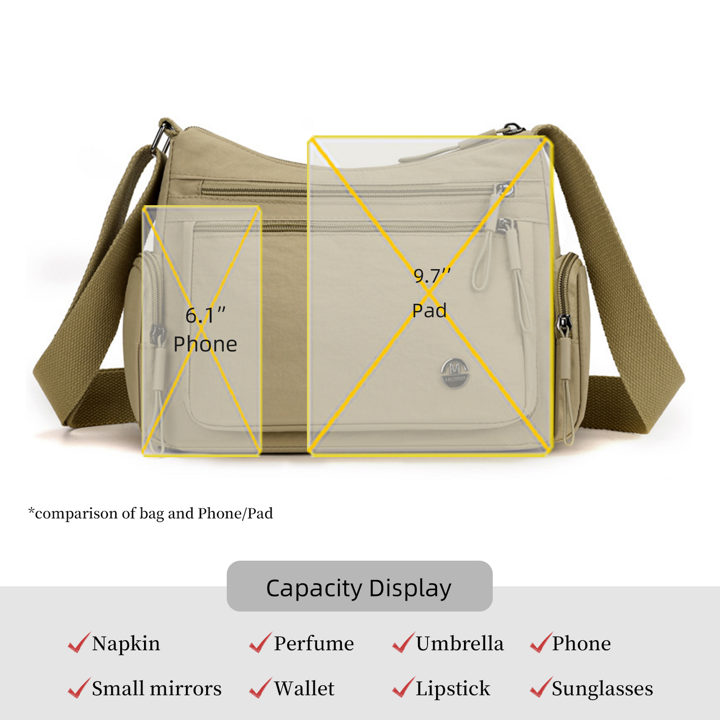 Xpurse Multi-Compartment Sports Commuter Cross-body Bag