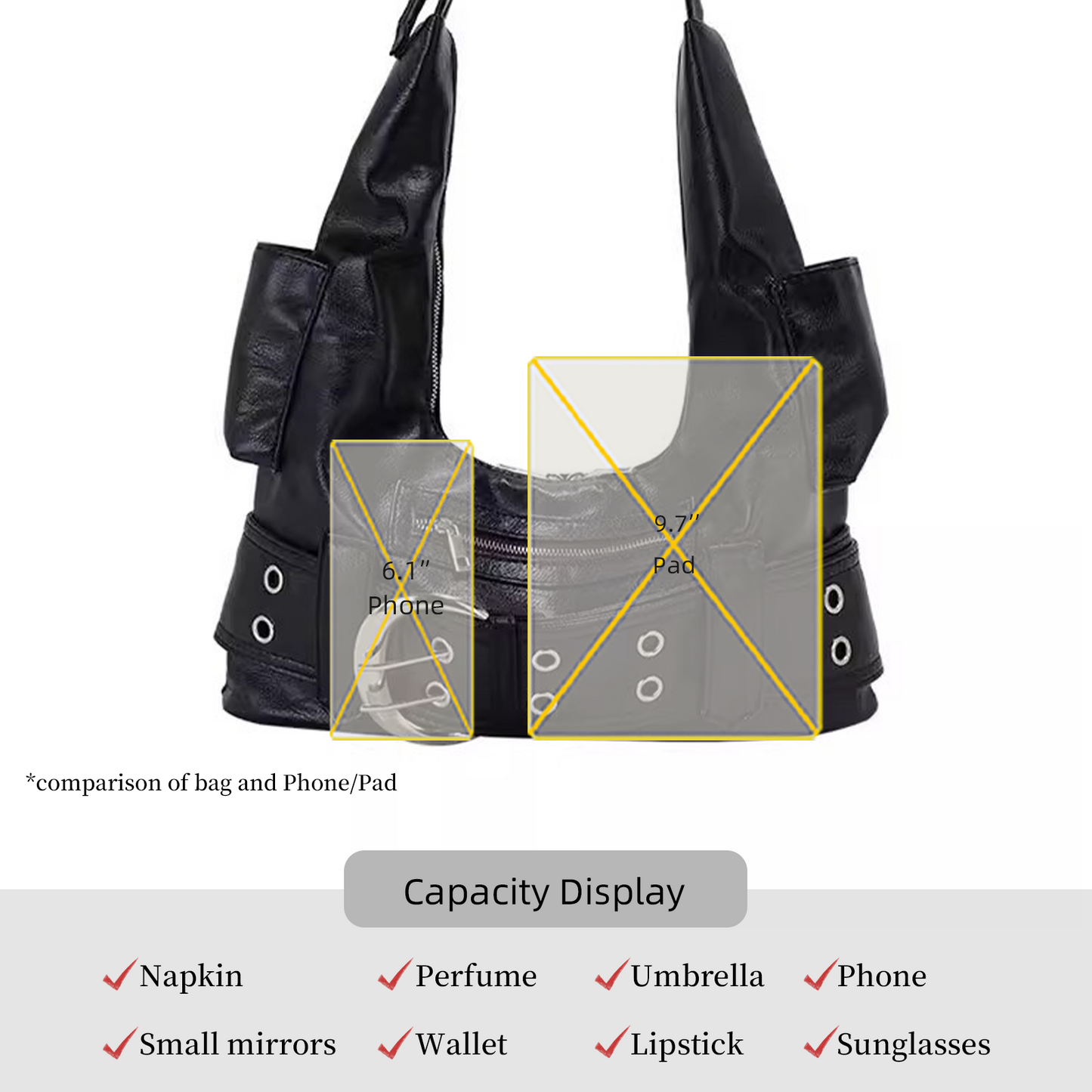 Xpurse Biker Vintage Shoulder Armpit Bag