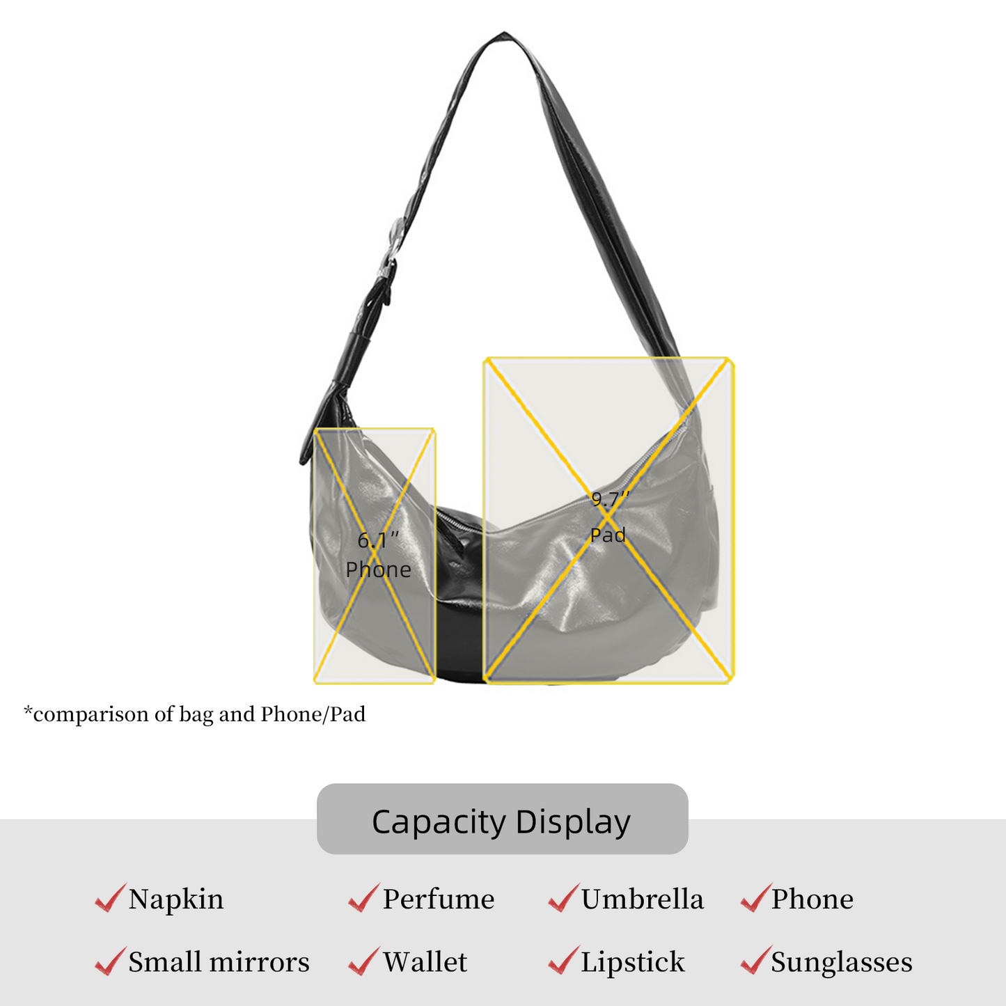 Xpurse Stylish Solid Color Casual Shopping Handbag
