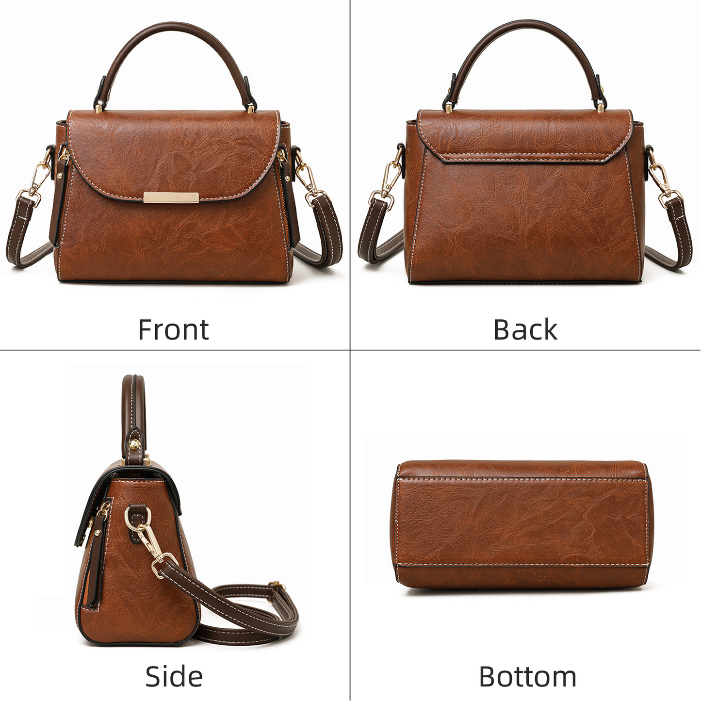 Xpurse Simple Vintage Crossbody Shoulder Bag