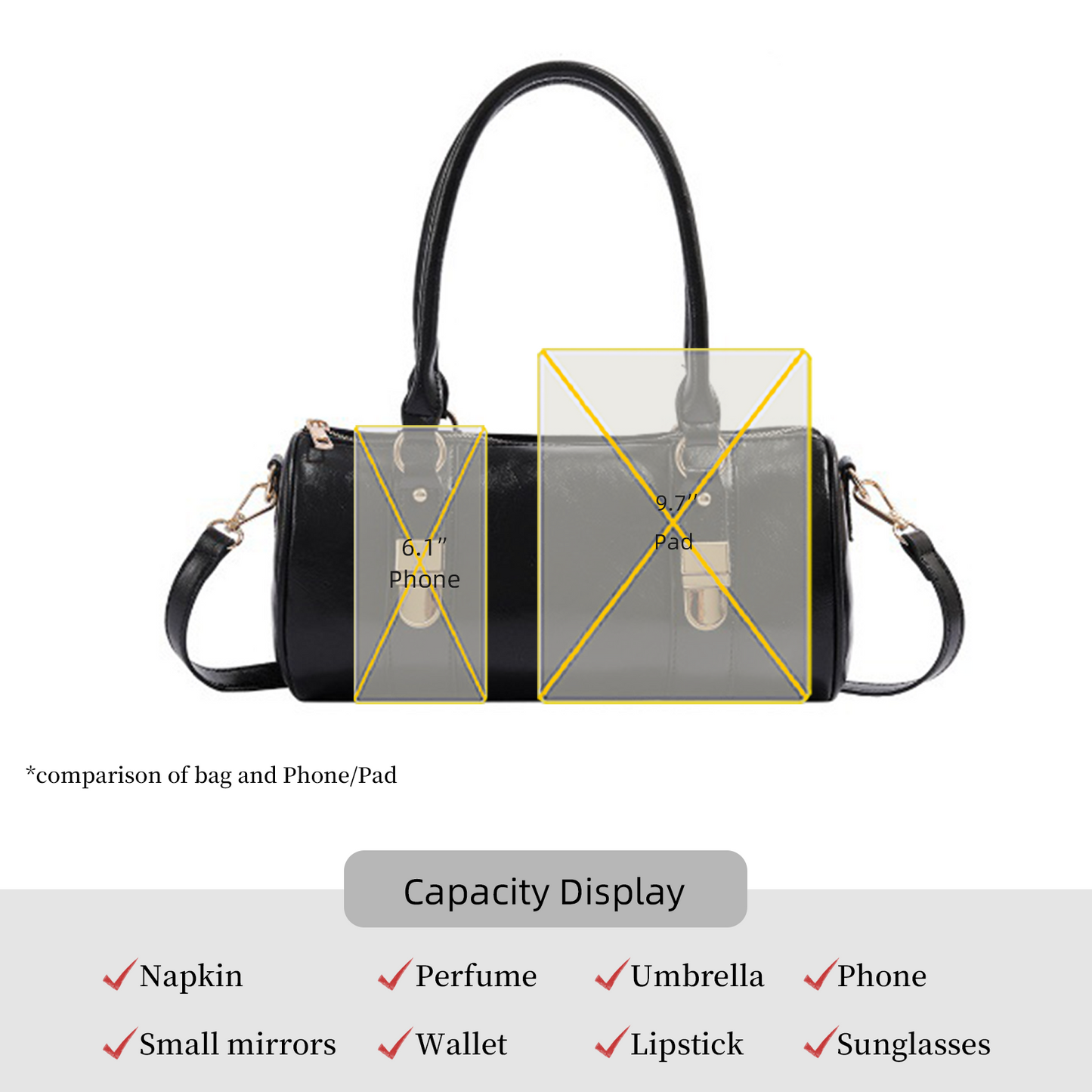 Xpurse Vintage Cylinder Fashion Crossbody Bag