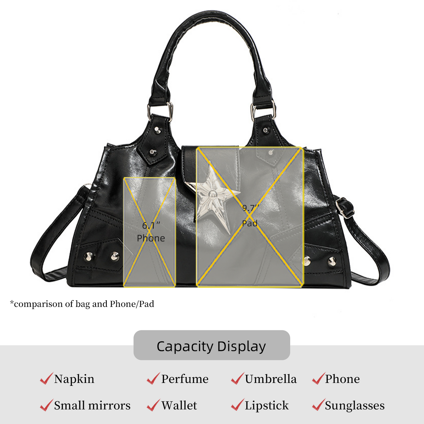 Xpurse Vintage Biker Soft Shoulder Bag