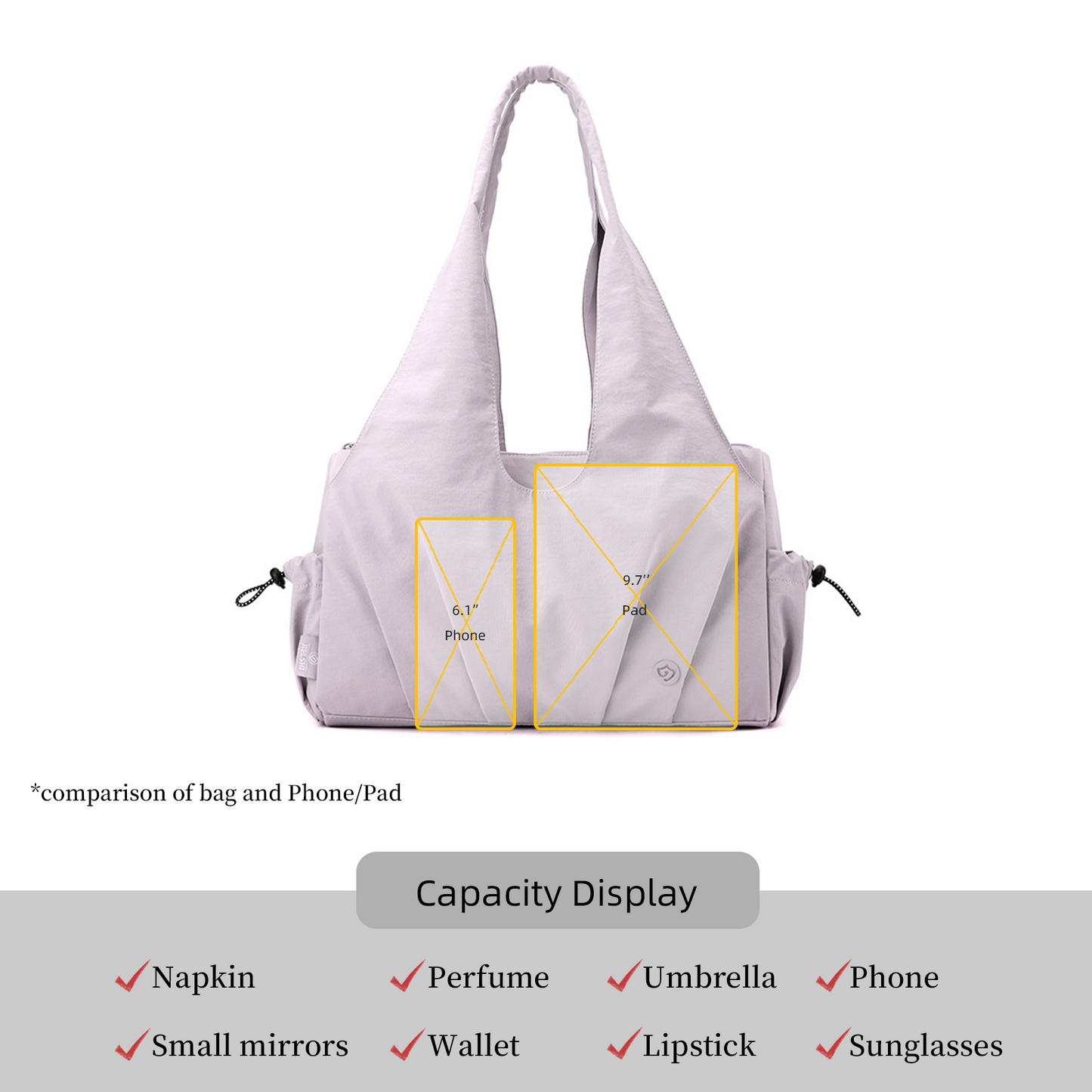 Xpurse Ultra-Light and Large-Capacity Nylon Shoulder Bag