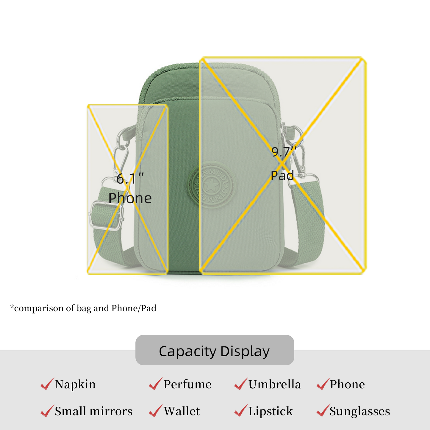Xpurse  Multi-Layered Mini Crossbody Phone Bag