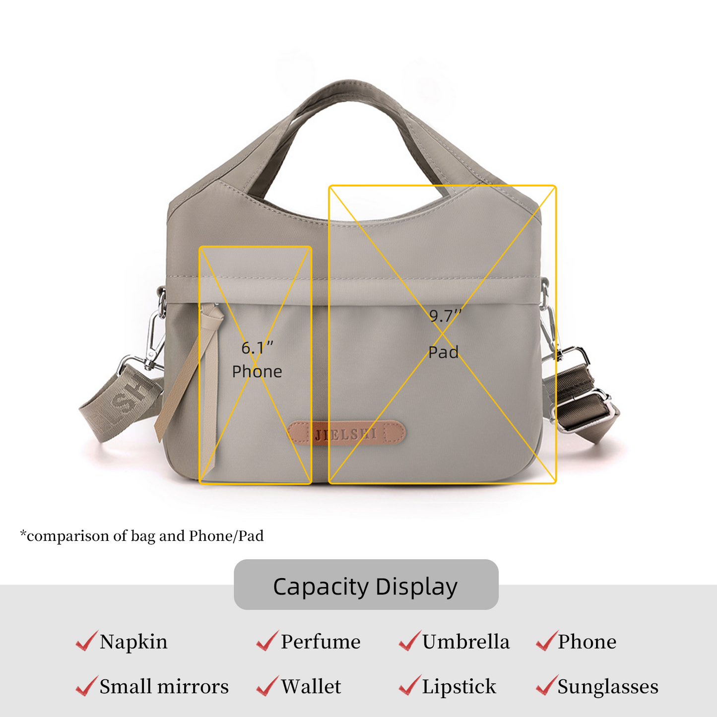 Xpurse Simple Casual Multi-Functional Crossbody Bag