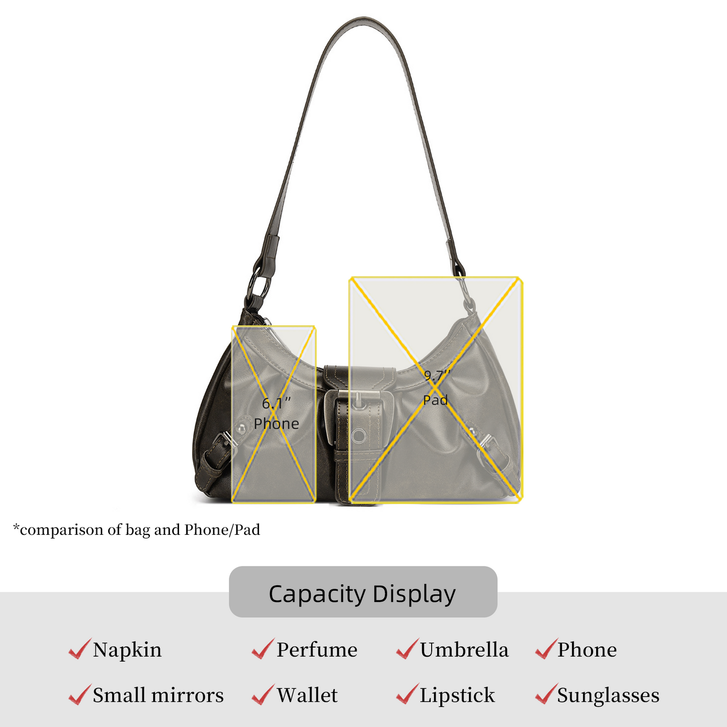 Xpurse Vintage Shoulder Bag Riding Style Underarm Bag