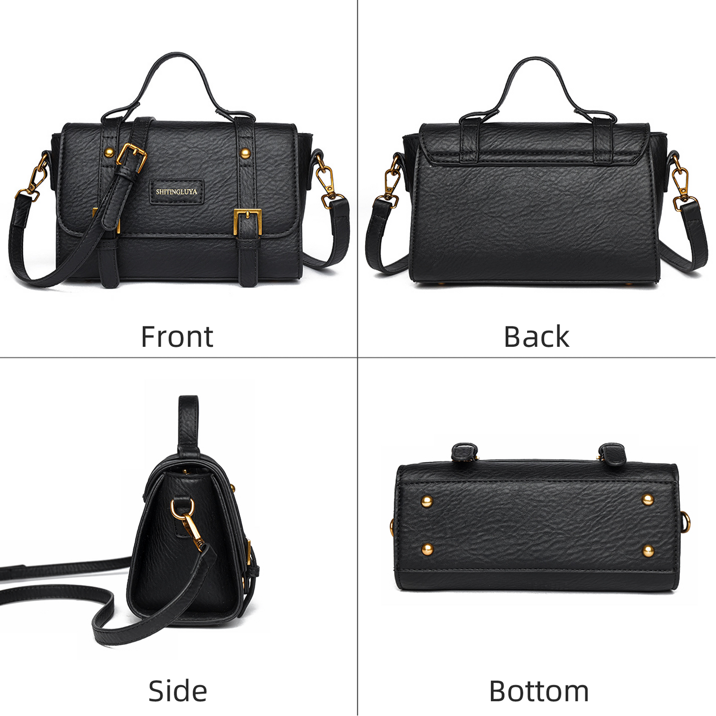 Xpurse  Vintage PU Postman Crossbody Bag