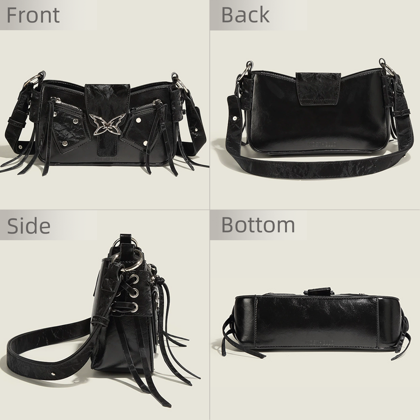 Xpurse One-Shoulder Stylish Butterfly Square Bag