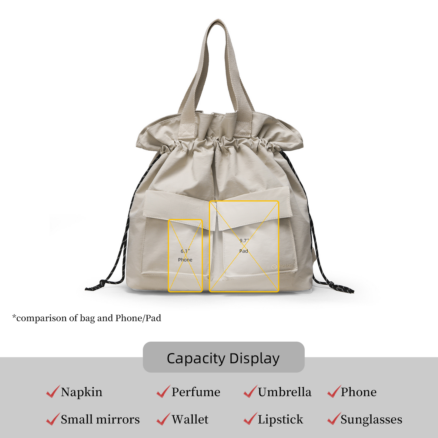 Xpurse Drawstring Simple Casual Backpack