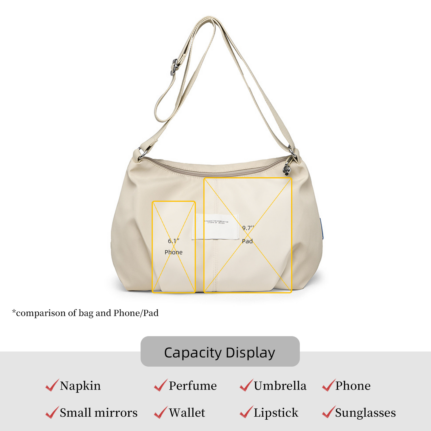 Xpurse Large-Capacity Shoulder Crossbody Bag