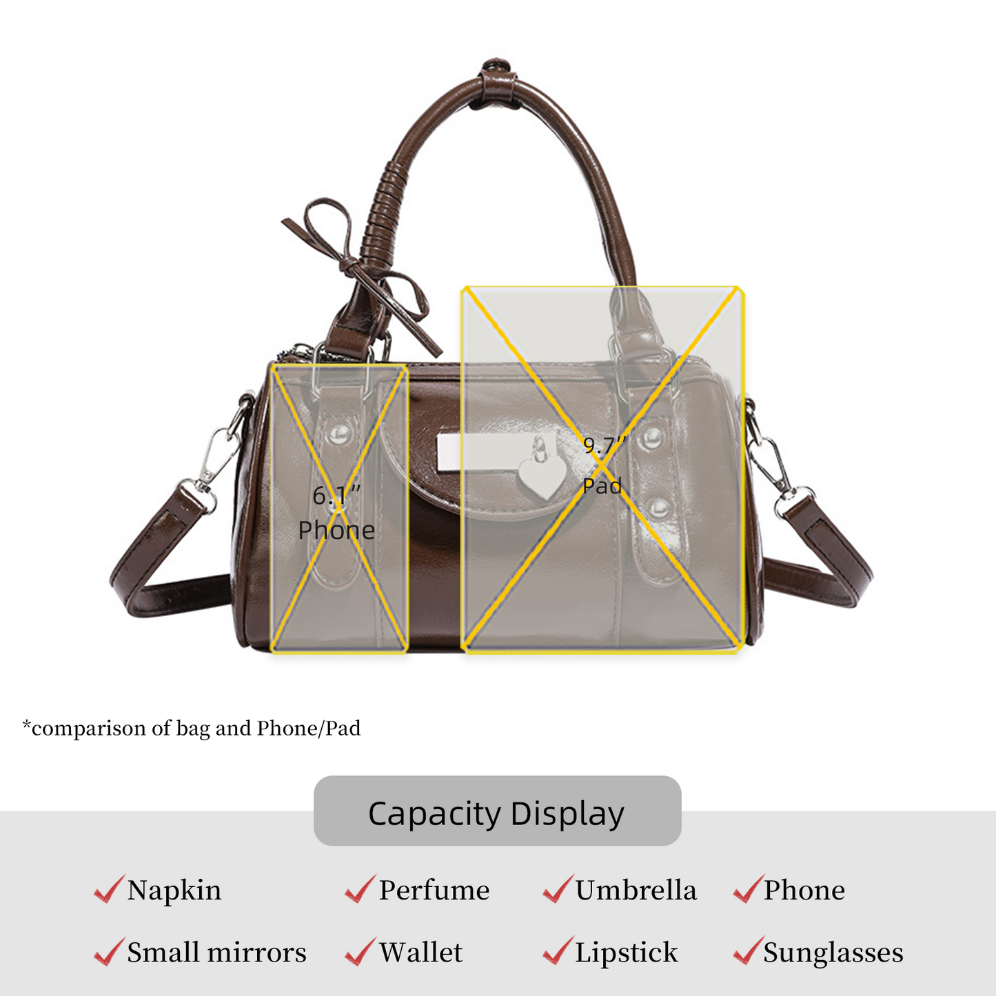 Xpurse Vintage Texture Hardcover Handbag