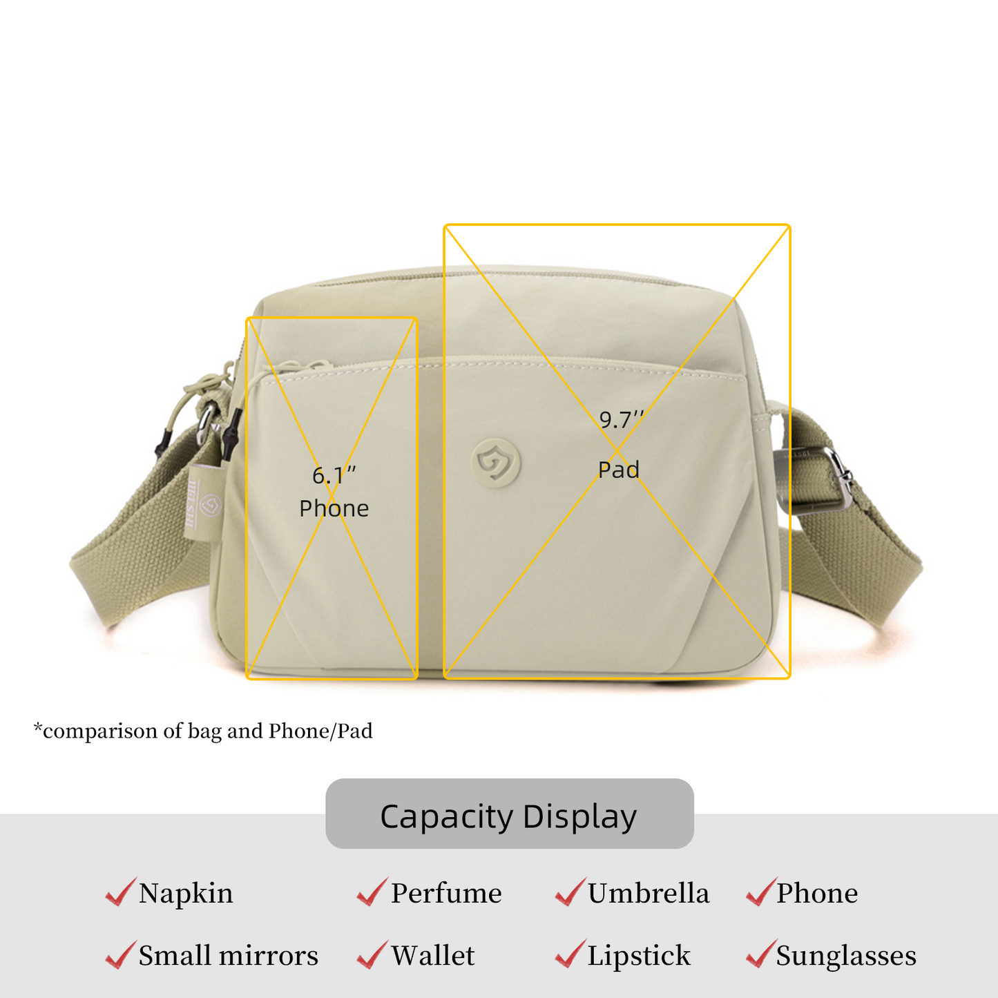 Xpurse Versatile Casual Simple Shoulder Crossbody Bag