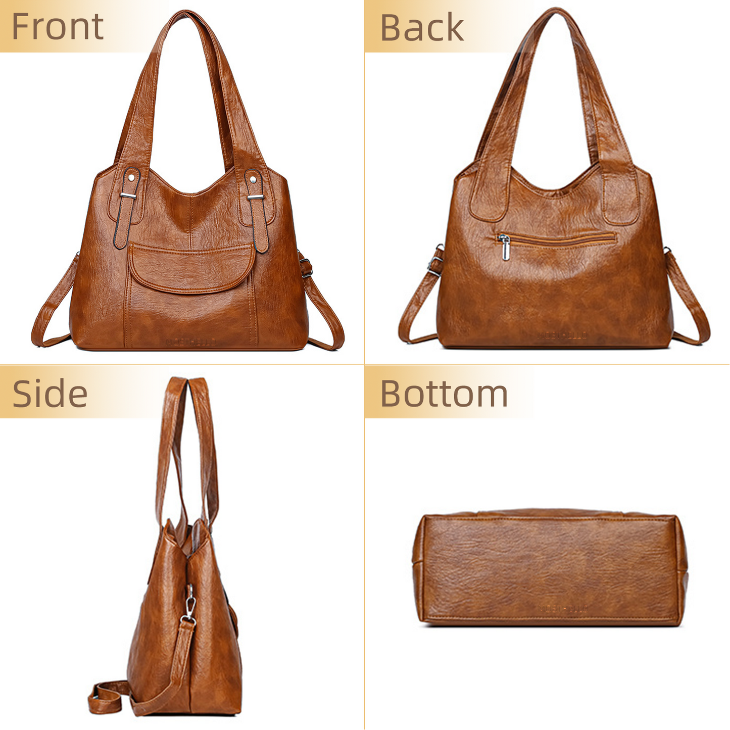 Xpurse Women's Casual Handbag, Supple Leather Shoulder Bag