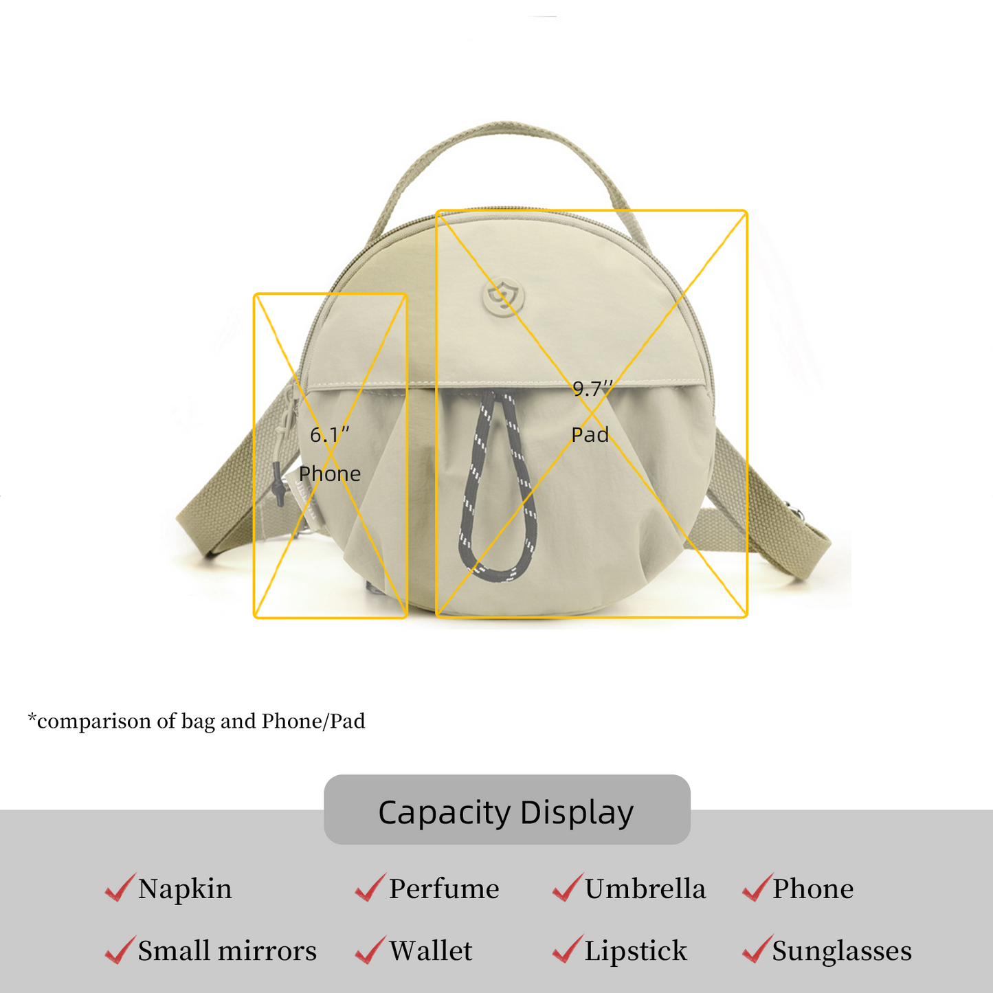 Xpurse Round Stylish Casual Shoulder Bag