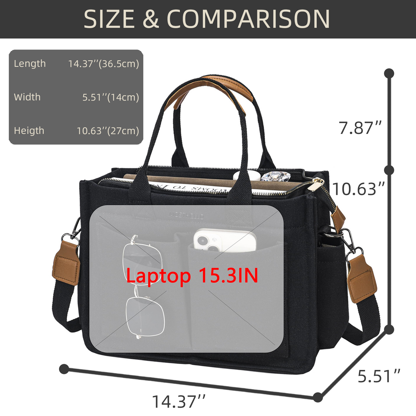 Xpurse Women's Everyday Multifunctional Canvas Bag