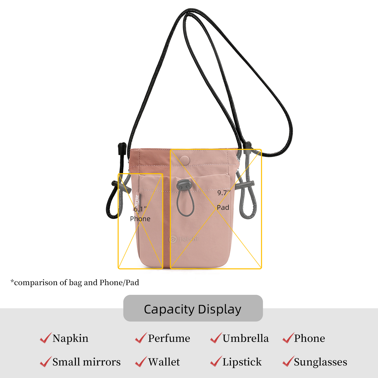 Xpurse Simple Casual Crossbody Mini Phone Bag
