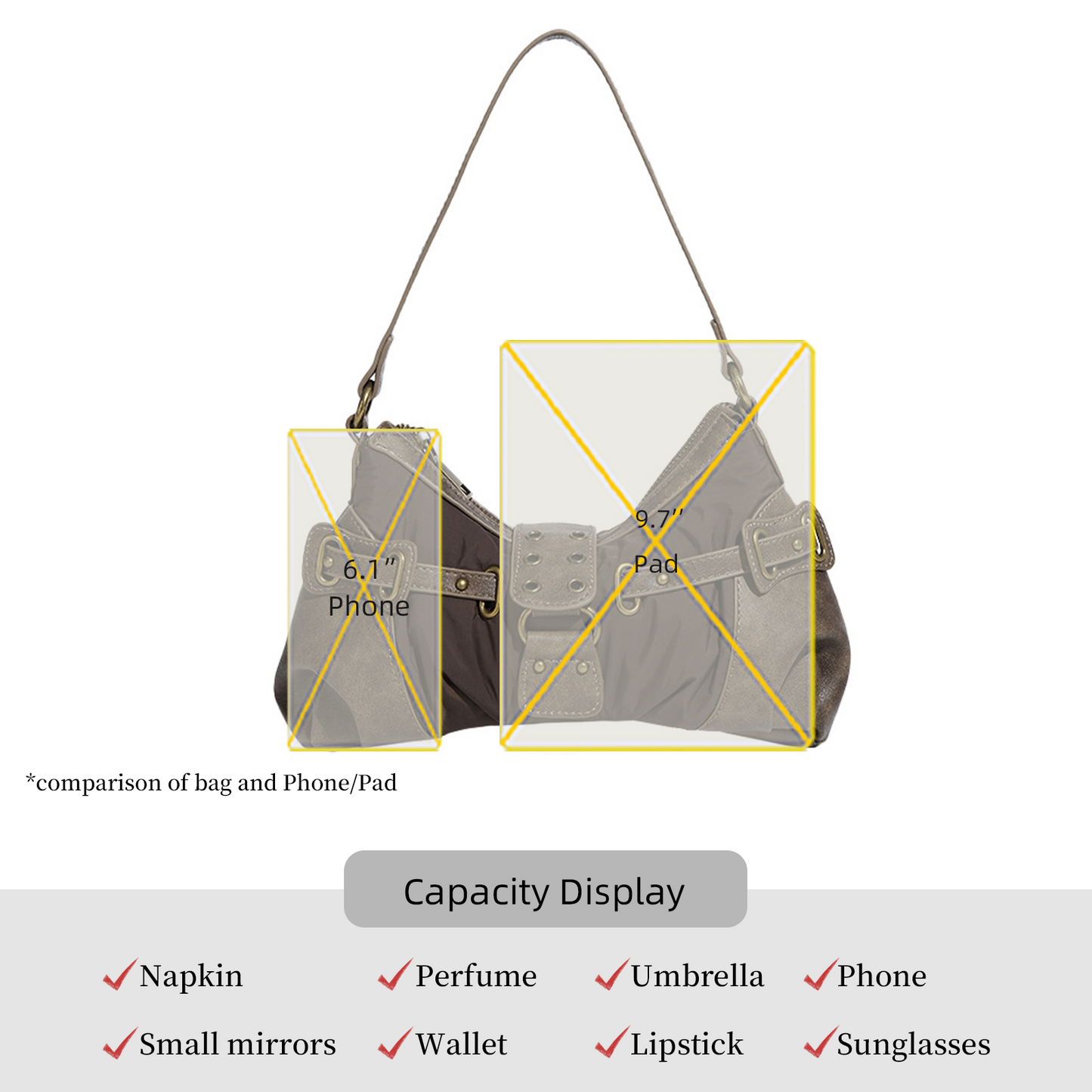 Xpurse Wasteland-Style Vintage Armpit Shoulder Bag