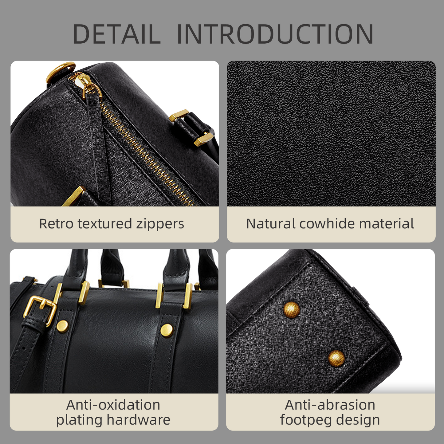 Xpurse Women's Shoulder Bag, Boston Bag, Vintage Leather Crossbody Bag, Adjustable Cowhide Handbag