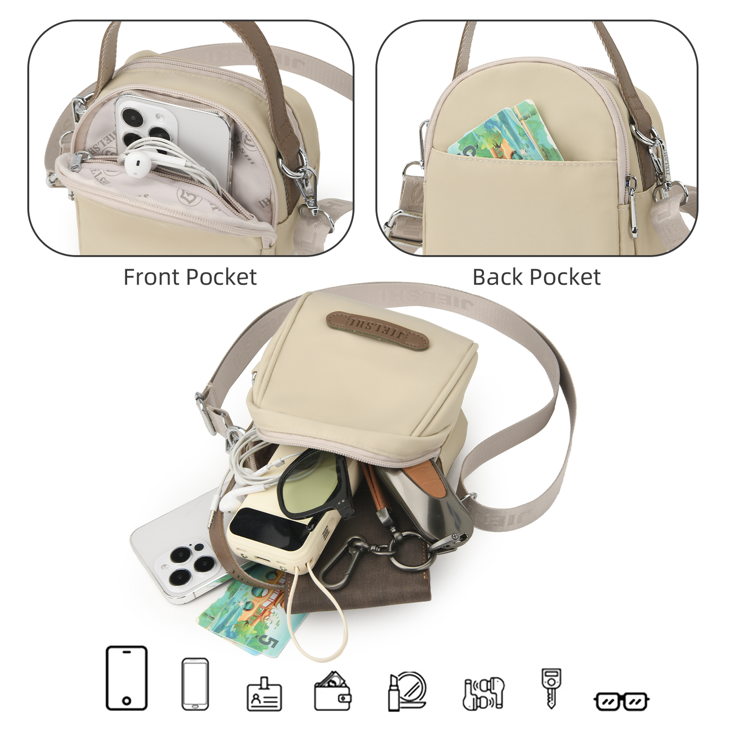 Xpurse Women's High-Capacity Commuter Crossbody Bag