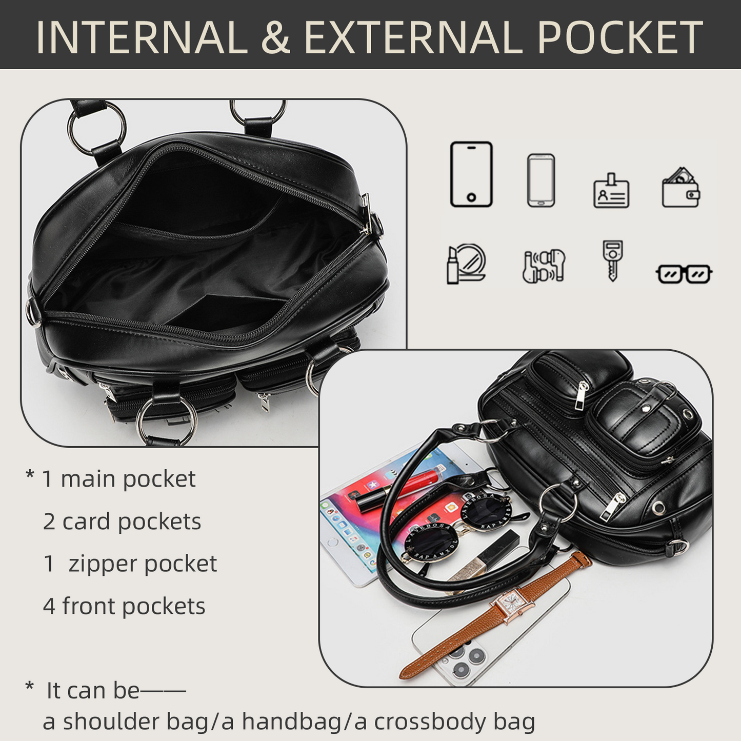 Xpurse Stylish Shoulder Bag, Casual Bowling Bag