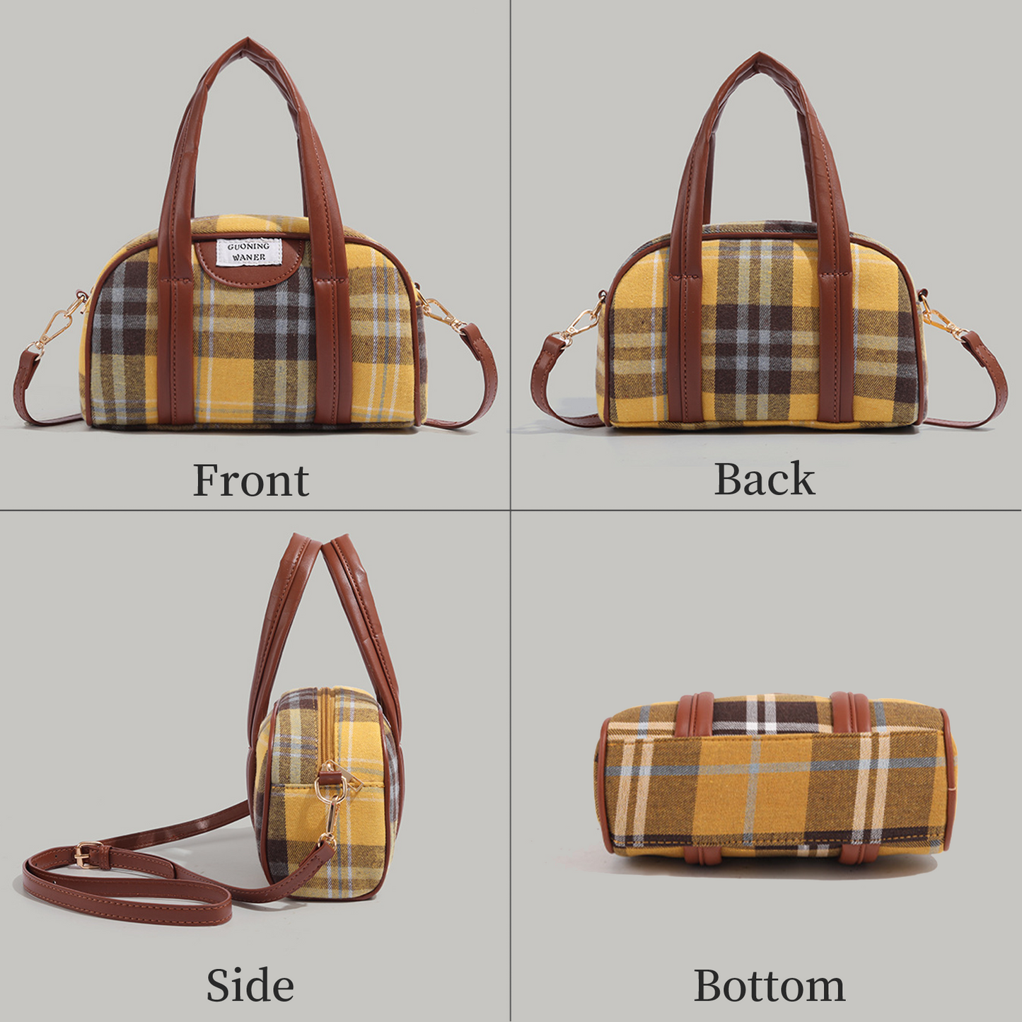 Xpurse Fairy-Tale Style Cute Plaid Handbag Crossbody Bag