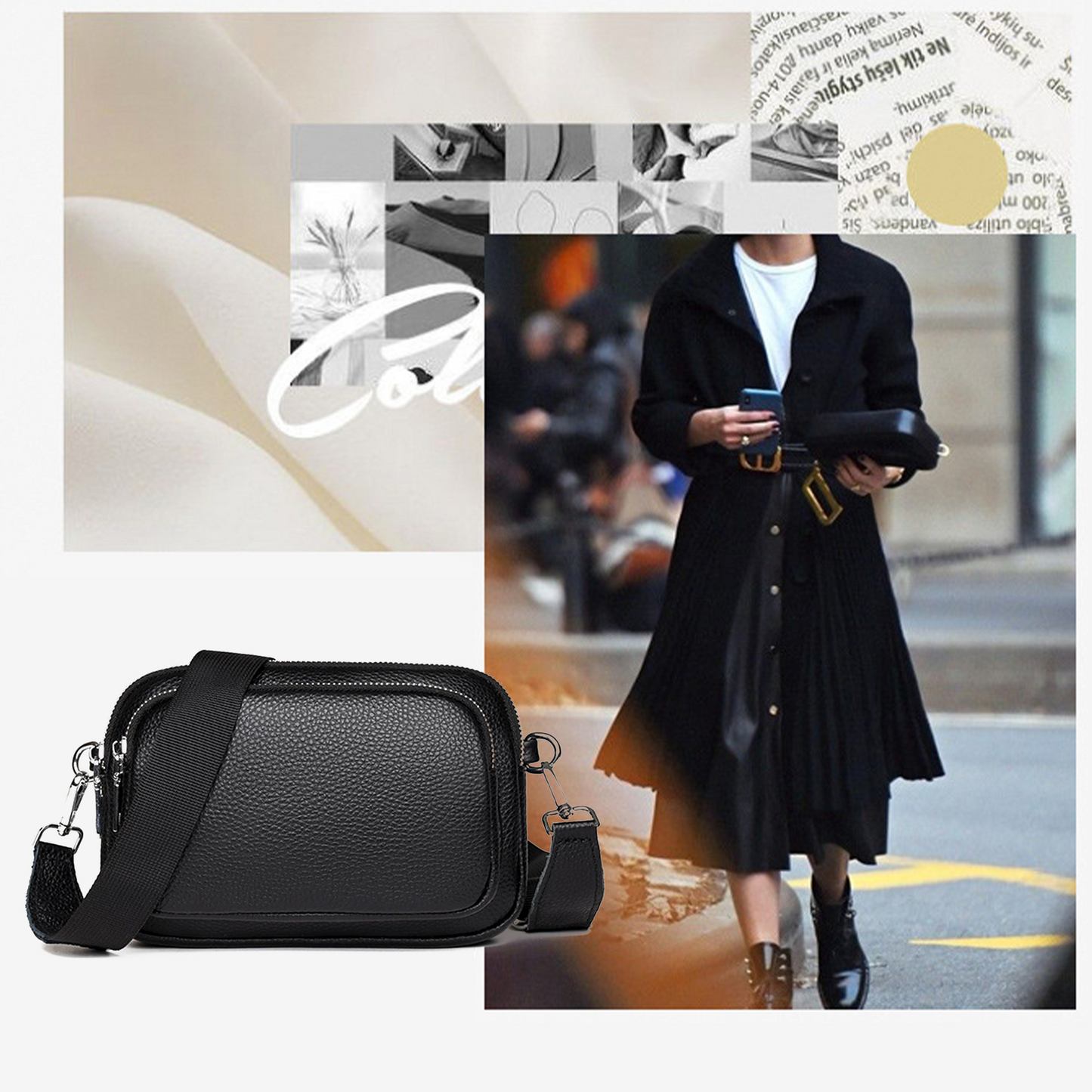 Xpurse Leather High-Capacity Commuter Shoulder Bag