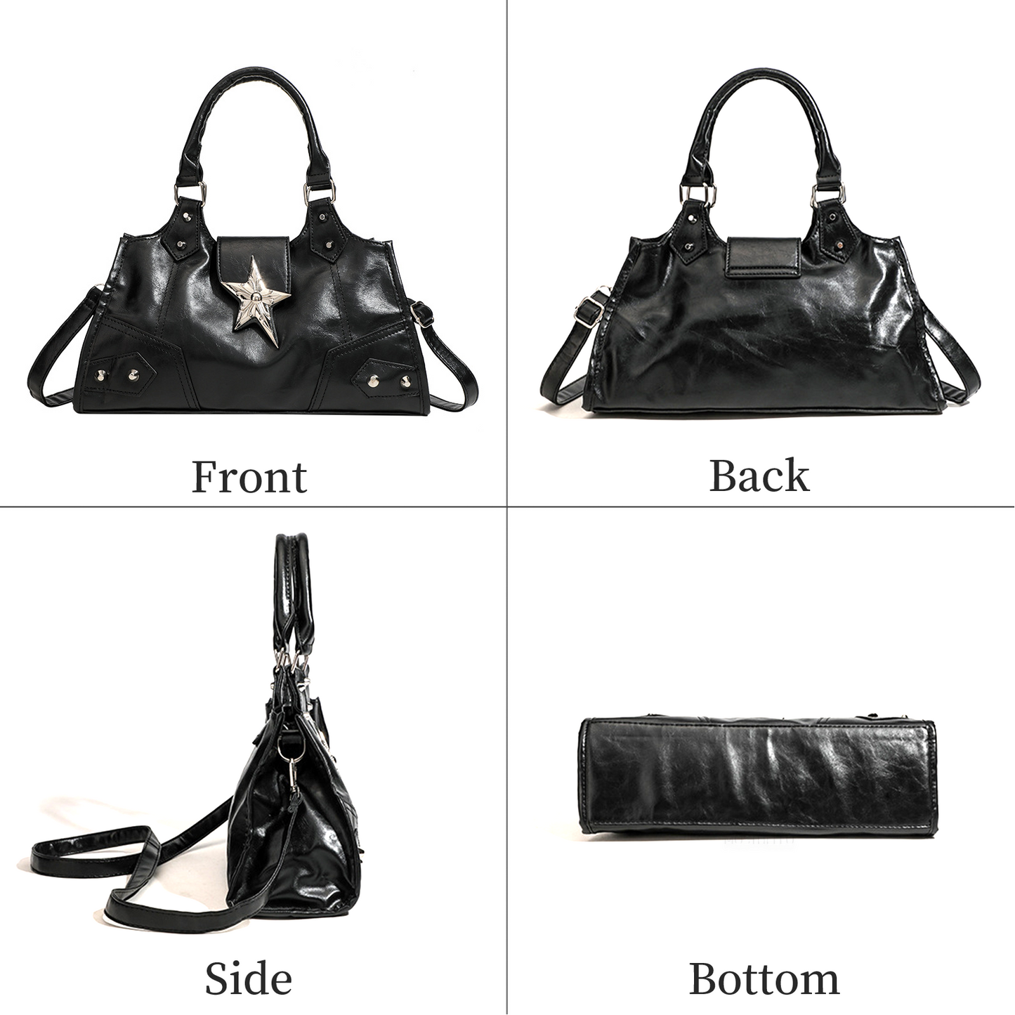 Xpurse Vintage Biker Soft Shoulder Bag