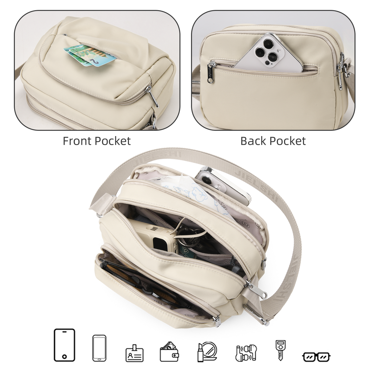 Xpurse Casual High-Capacity Commuter Crossbody Bag