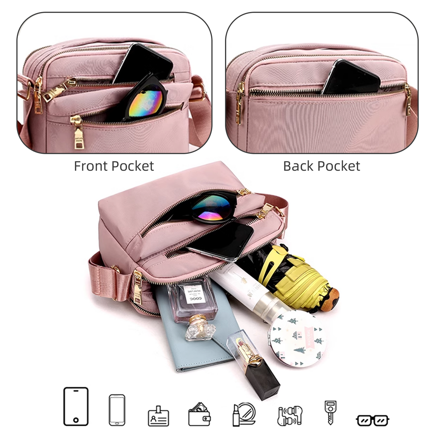 Xpurse Lightweight and Versatile Casual Crossbody Bag