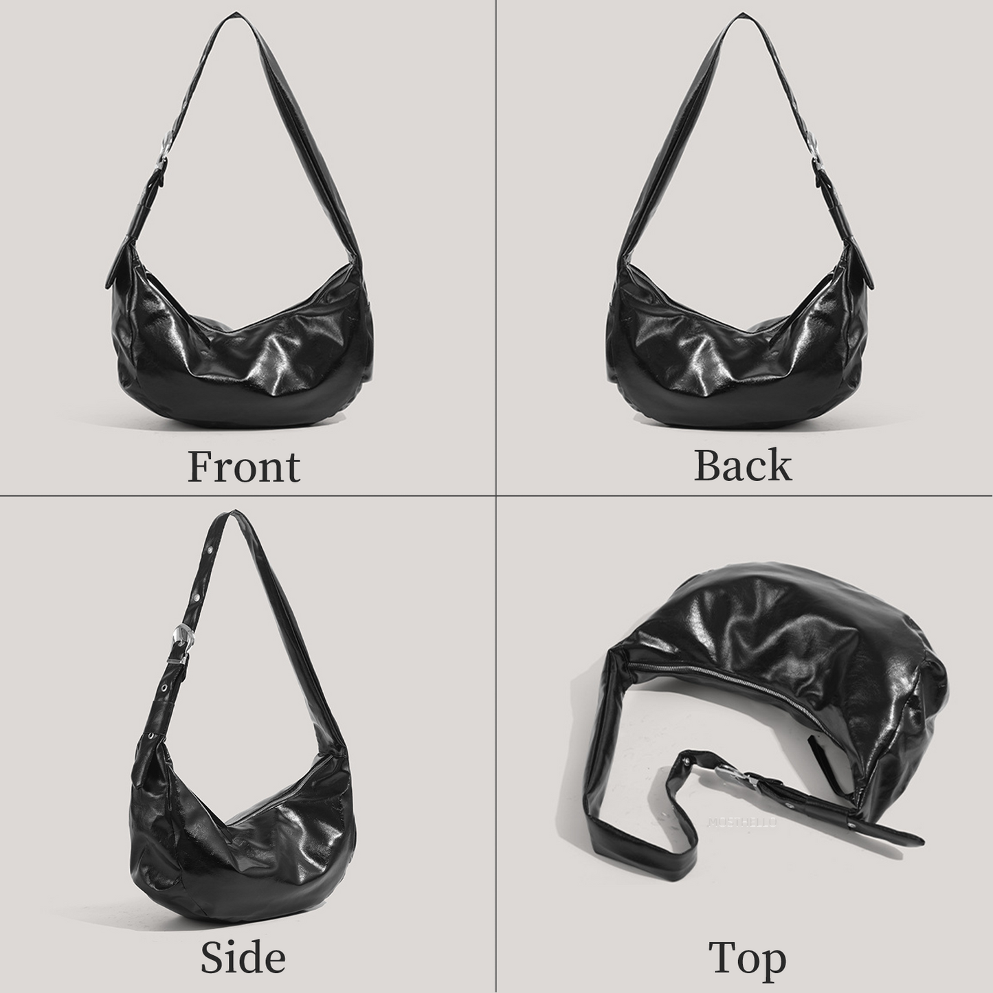 Xpurse Stylish Solid Color Casual Shopping Handbag