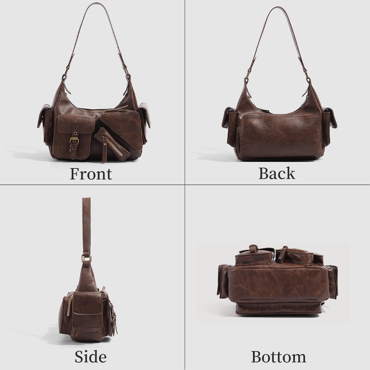 Xpurse Vintage Fashion Multi-Layered Handbag Cycling Bag